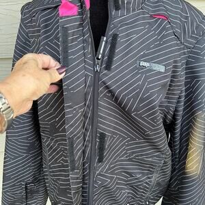 FOX jacket. Racing moto MX. Black with white stripe. Women's size XL